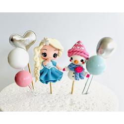 Luna Balunas Sneeuwkoningin Taart Topper | cake decoratie Sneeuwpop